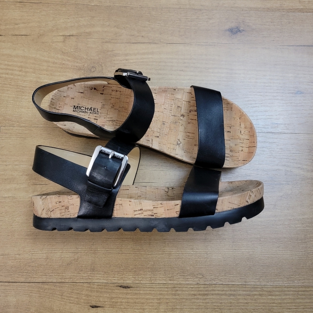 Michael Kors Judie Flatform Treaded Sandals Black - Picture 6 of 12